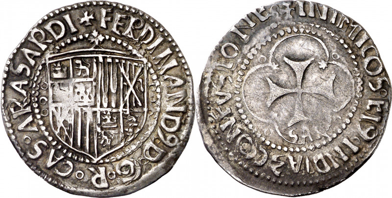 Ferran II (1479-1516). Sardenya (Càller). Ral. (Cru.V.S. 1271) (Cru.C.G. 3173c s...