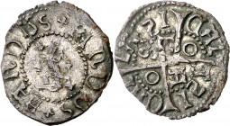 Ferran II (1479-1516). Sardenya (Càller). Callerès. (Cru.V.S. tipo 1279 var) (Cru.C.G. tipo 3181 var) (MIR. tipo 25 var). Letras R en forma de . Doble...