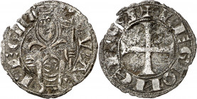Urraca (1109-1126). Taller de la Corte (León) o Marca de la Reina. Dinero. (Imperatrix U1:9.2, mismo ejemplar) (AB. falta). Ligeros defectos de cospel...