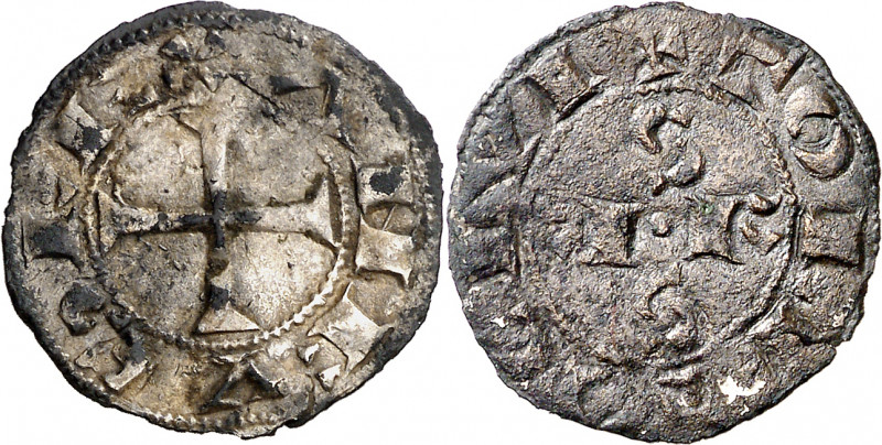 Alfonso VII (1126-1157). Toledo. Dinero. (Imperatrix A7:6.2, mismo ejemplar) (AB...