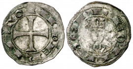 Alfonso VII (1126-1157). León. Dinero. (Imperatrix A7:54.18 (50), mismo ejemplar) (AB. falta). Acuñación algo floja. Parte de brillo original. Rara. 1...