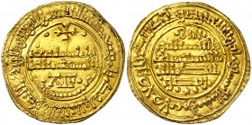 1255 de Safar (1217 d.C.). Enrique I. Medina Toledo. Morabetino. (Imperatrix E1:1.4, mismo ejemplar) (AB. 210.1) (V. 2041). Bella. Rara. 3,83 g. EBC.