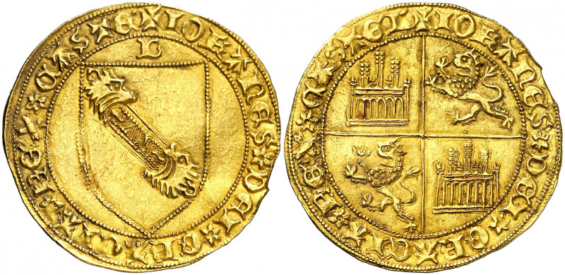 Juan II (1406-1454). Burgos. Dobla de la banda. (Imperatrix J2:7.14, mismo ejemp...