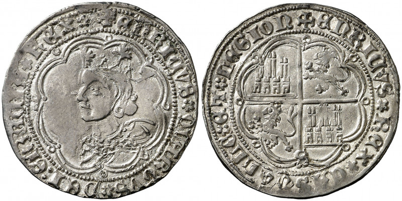 Enrique IV (1454-1474). Sevilla. Real de busto. (AB. 685). Orlas lobulares. Bell...