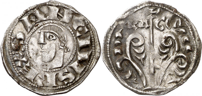 Sancho Ramírez (1063-1094). Jaca. Dinero. (Cru.V.S. 195 var) (R.Ros 3.4.1 var). ...