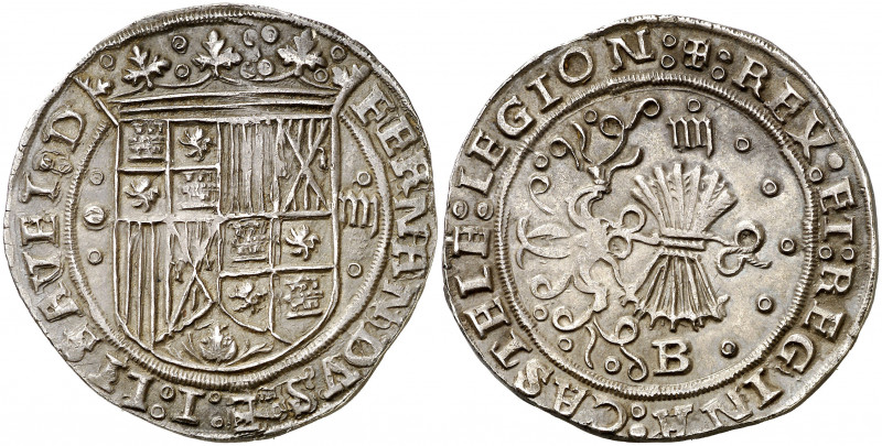 Reyes Católicos. Burgos. 4 reales. (AC. 539, mismo ejemplar). La leyenda del anv...