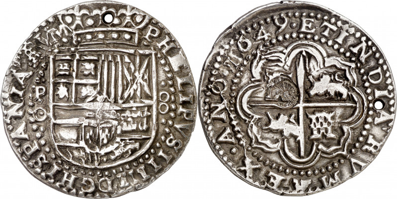 1649. Felipe IV. Potosí. . 8 reales. (AC. 1390) (Lázaro falta). Los otros ejempl...