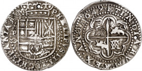 1649. Felipe IV. Potosí. . 8 reales. (AC. 1390) (Lázaro falta). Los otros ejemplares de este año que cataloga Lázaro (núm. 109 y 110) presentan el err...