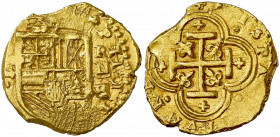 * (1628). Felipe IV. Cartagena de Indias. 2 escudos. (AC. 1757) (Tauler 115) (Restrepo M52-10). Bonito color. Ex Áureo & Calicó 28/01/2009, nº 678. Mo...
