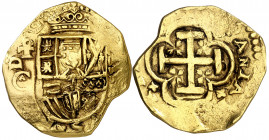 * (1)6(55). Felipe IV. Toledo. . 8 escudos. (AC. 1990, marca RRR sin precio) (Cal.Onza 101) (Tauler 100). Pátina de monetario. Moneda exenta de pago d...