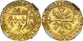 Francia. Luis XII (1498-1515). Poitiers. 1 écu d'or. (Fr. 325) (D. 655). En cápsula de la NGC como MS62, nº 4348169-006. Bella. Brillo original. Muy e...