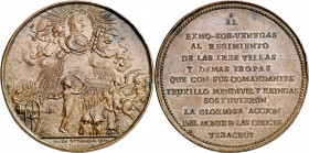 1810. Fernando VII. Veracruz. Batalla del Monte de las Seis Cruces. Medalla. (V. 285) (V.Q. 14186 var. metal) (Ruiz Trapero 416). Grabador: F. Gordill...