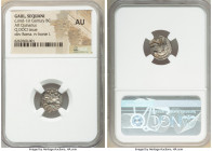 CENTRAL GAUL. Sequani. Ca. mid-1st Century BC. AR quinarius (14mm, 9h). NGC AU. TQ•DOCI, Celticized helmeted head of Roma left / Horse galloping left;...