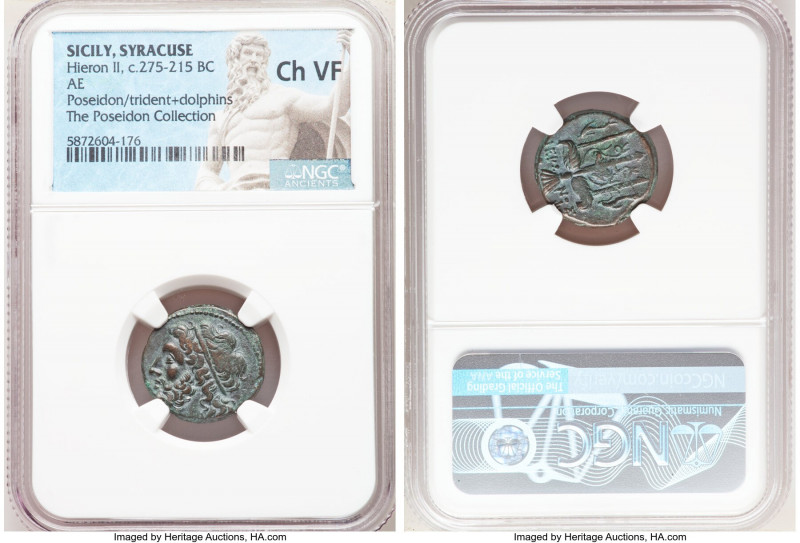 SICILY. Syracuse. Hieron II (ca. 275-215 BC). AE litra (19mm, 8h). NGC Choice VF...