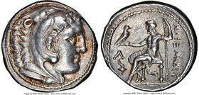 MACEDONIAN KINGDOM. Alexander III the Great (336-323 BC). AR tetradrachm (27mm, 17.19 gm, 11h). NGC XF 5/5 - 5/5. Posthumous issue of Amphipolis, ca. ...