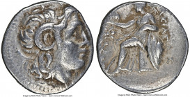 THRACIAN KINGDOM. Lysimachus (305-281 BC). AR drachm (19mm, 1h). NGC VF. Ephesus, ca. 294-287 BC. Diademed head of deified Alexander III right, wearin...