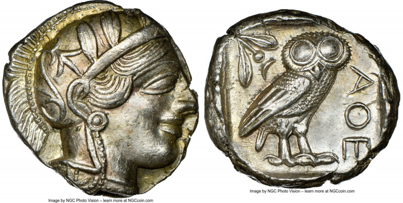 ATTICA. Athens. Ca. 440-404 BC. AR tetradrachm (24mm, 17.22 gm, 4h). NGC Choice ...