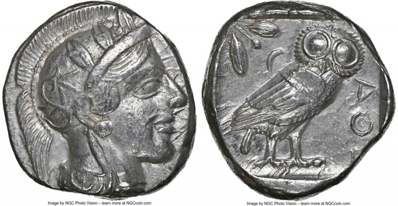 ATTICA. Athens. Ca. 440-404 BC. AR tetradrachm (24mm, 17.22 gm, 2h). NGC XF 4/5 ...