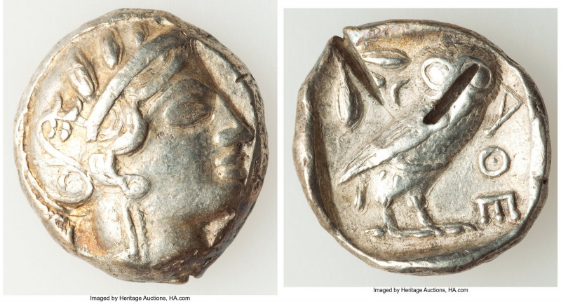 ATTICA. Athens. Ca. 440-404 BC. AR tetradrachm (25mm, 16.75 gm, 7h). VF, test cu...