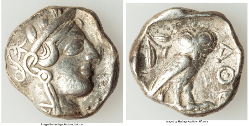 ATTICA. Athens. Ca. 440-404 BC. AR tetradrachm (24mm, 17.09 gm, 10h). Choice Fin...