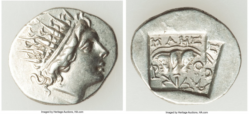 CARIAN ISLANDS. Rhodes. Ca. 88-84 BC. AR drachm (17mm, 2.54 gm, 12h). Choice XF,...