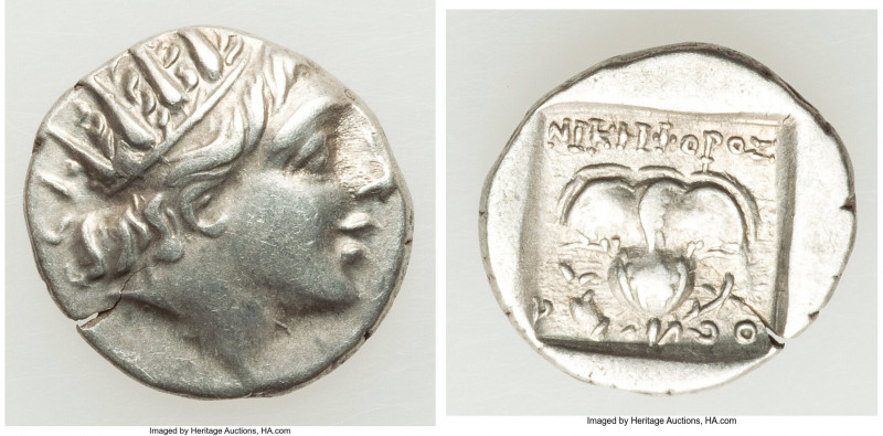 CARIAN ISLANDS. Rhodes. Ca. 88-84 BC. AR drachm (14mm, 2.07 gm, 1h). Choice XF. ...