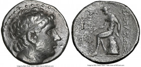 SELEUCID KINGDOM. Antiochus III the Great (222-187 BC). AR tetradrachm (29mm, 11h). NGC Fine. Antioch on the Orontes, 1st series, 223-211/10 BC. Diade...