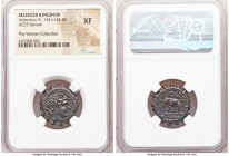 SELEUCID KINGDOM. Antiochus VI (144-c142 BC). AE serrate (23mm, 12h). NGC XF. Antioch. Radiate and diademed head right, crowned with ivy / ΒΑΣΙΛΕΩΣ-ΑΝ...