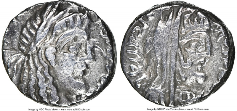 NABATAEAN KINGDOM. Rabbel II (ca. AD 70-106), and Gamilat. AR drachm (13mm, 12h)...