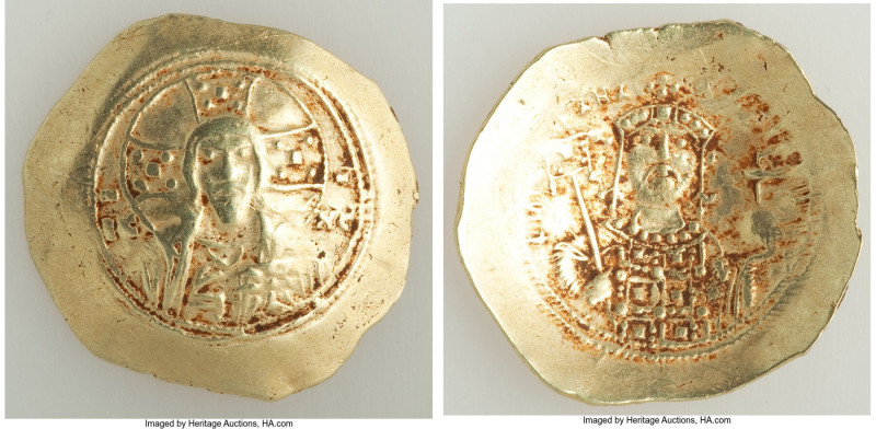 Michael VII Ducas (AD 1071-1078). AV/EL histamenon nomisma scyphate (27mm, 4.39 ...