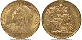 Victoria gold Sovereign 1899-M AU58 NGC, Melbourn mint, KM13, S-3875. AGW 0.2355 oz. 

HID09801242017

© 2022 Heritage Auctions | All Rights Reser...