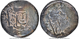 Liege. Rudolphe De Zaeringen Denier ND (1167-1191) AU58 NGC, Maastricht mint. 0.78gm. Attractively toned with gunmetal and pastel shades. 

HID09801...