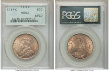 Newfoundland. George V 50 Cents 1917-C MS62 PCGS, Ottawa mint, KM12. Apricot and gray toned. 

HID09801242017

© 2022 Heritage Auctions | All Righ...