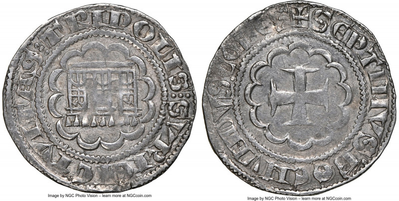 Tripoli. Bohemond VII 1/2 Gros ND (1275-1287) AU53 NGC, CCS-27. 2.08gm. +CIVITA[...