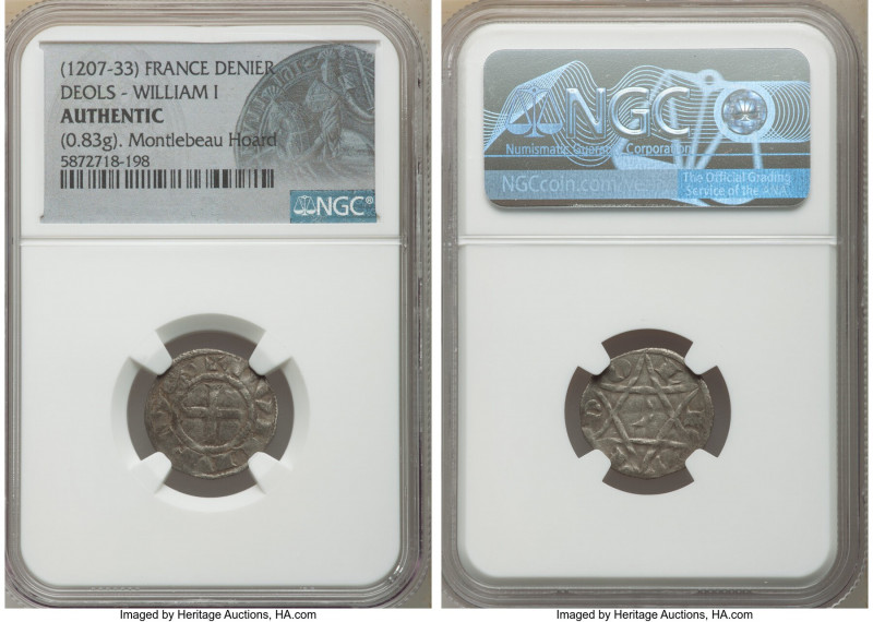 Deols. William I 4-Piece Lot of Certified Deniers ND (1207-1233) Authentic NGC, ...