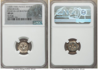 Strasbourg. Anonymous Pair of Certified Deniers (Fleur-De-Lis Bracteate) ND (1300-1500) NGC, Rob-9051. 15mm. (1) MS64 0.47gm and (1) MS63 0.44gm. Sold...