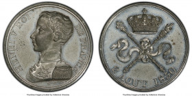 Henri V Pretender tin Specimen 5 Francs 1830 SP58 PCGS, cf. KM-X32 (silver), VG-2688. HENRI V ROI DE FRANCE His young bust in uniform left / Crown ove...