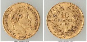 Napoleon III gold 10 Francs 1863-A VF, Paris mint, KM800.1. 18.8mm. 3.21gm. 

HID09801242017

© 2022 Heritage Auctions | All Rights Reserved