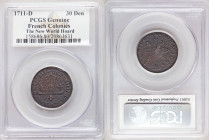 Louis XIV 3-Piece Lot of Certified 30 Deniers 1711-D Genuine PCGS, Lyon mint, KM378.2. New World Hoard. Sold as is, no returns. 

HID09801242017

...