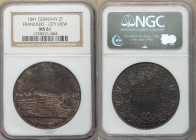 Frankfurt. Free City 2 Taler 1841 MS61 NGC, KM326, Dav-640. River view of City. Lowest mintage of four year type. 

HID09801242017

© 2022 Heritag...