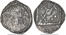 Early Anglo-Saxon. Secondary Phase Sceat ND (710-760) AU50 NGC, Series G, S-800. 0.92gm. 

HID09801242017

© 2022 Heritage Auctions | All Rights R...