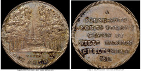 Gloucestershire. Cheltenham silver Shilling Token 1811 MS63 NGC, Davis-1. Church at end of row of trees either side, in exergue VALUE / ONE SHILLING /...