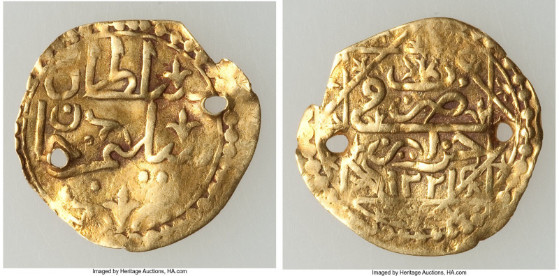 Ottoman Empire. Selim III gold 1/4 Sultani AH 1221 (AD 1806/1807) VF (Bent, Hole...