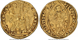 Venice. Andrea Gritti gold Ducat ND (1523-1539) XF Details (Edge Filing) NGC, Fr-1246. AND GRITI DVX | • SM • VЄNЄTI, St. Mark standing right presenti...