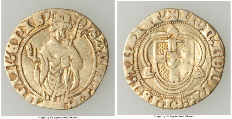 Utrecht. Rudolph van Diepholt gold Goldgulden ND (1431-1455) Fine (Bent), Fr-184...