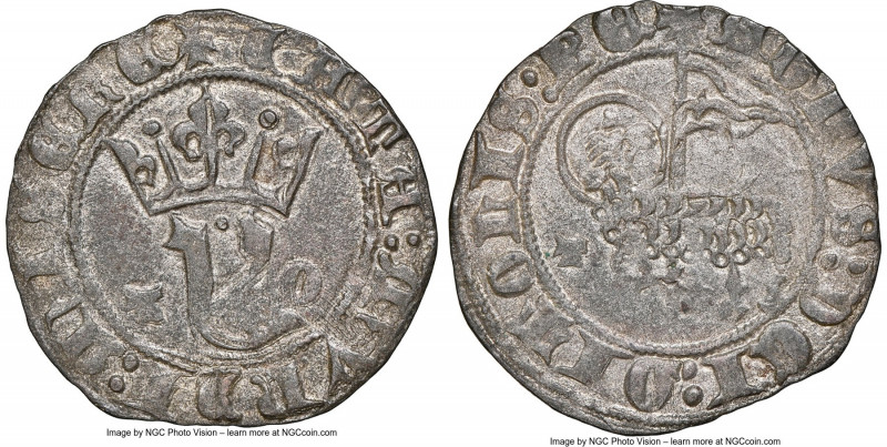 Castille & Leon. Juan I Blanca ND (1379-1390) AU58 NGC, Toledo mint, Burgos-489....