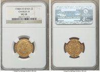 Charles III gold 2 Escudos 1788 M-M VG10 NGC, Madrid mint, KM417.1a.

HID09801242017

© 2022 Heritage Auctions | All Rights Reserved