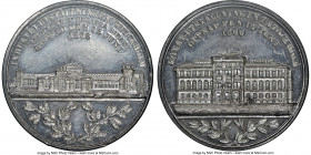 Carl XV Adolf white metal "Industrial & Art Exhibition in Stockholm" Medal 1866-Dated MS63 Prooflike NGC, 37mm. INDUSTRI-UTSTALLNINGEN I STOCKHOLM / (...