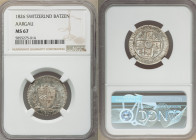 Aargau. Canton Batzen 1826 MS67 NGC, KM21. Lustrous lightly toned gem. 

HID09801242017

© 2022 Heritage Auctions | All Rights Reserved