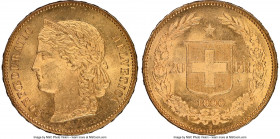 Confederation gold 20 Francs 1896-B MS65 NGC, Bern mint, KM31.3. AGW 0.1867 oz. 

HID09801242017

© 2022 Heritage Auctions | All Rights Reserved